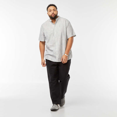 Pantalon large en lin mélangé NOIR