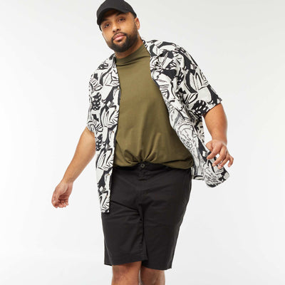 Bermuda chino uni NOIR