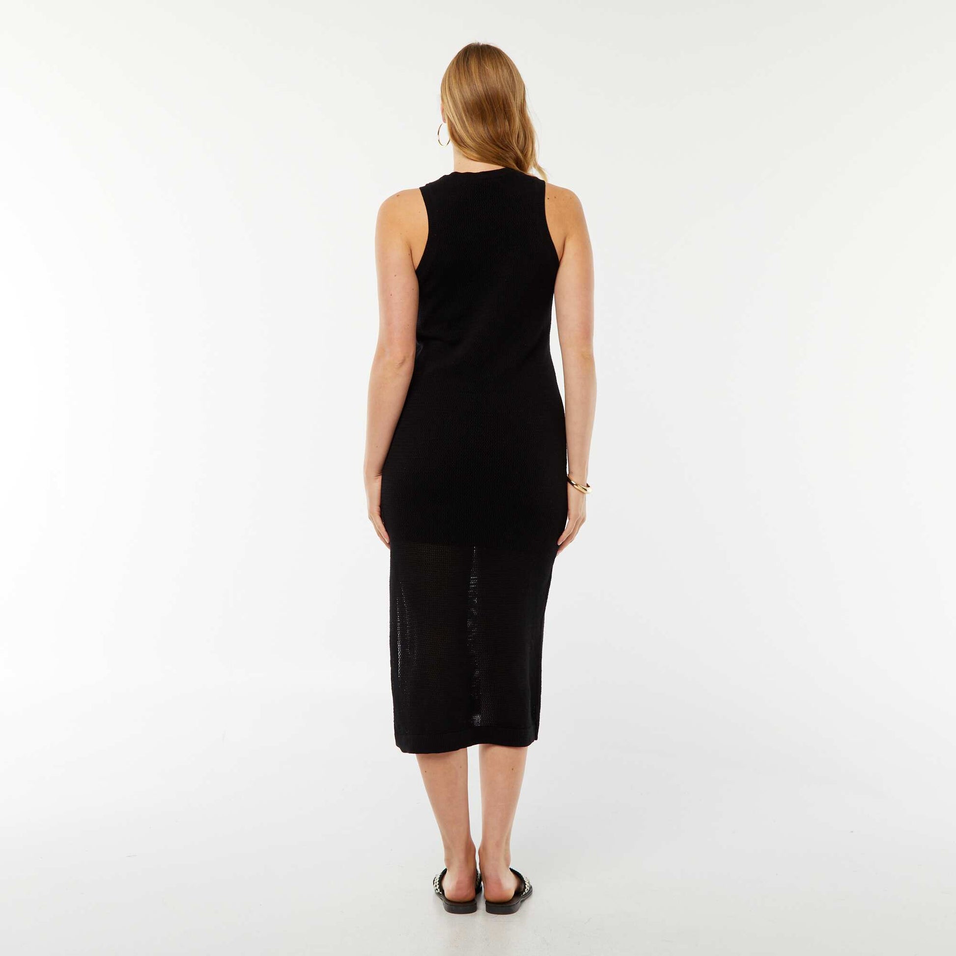 Robe longue sans manches NOIR