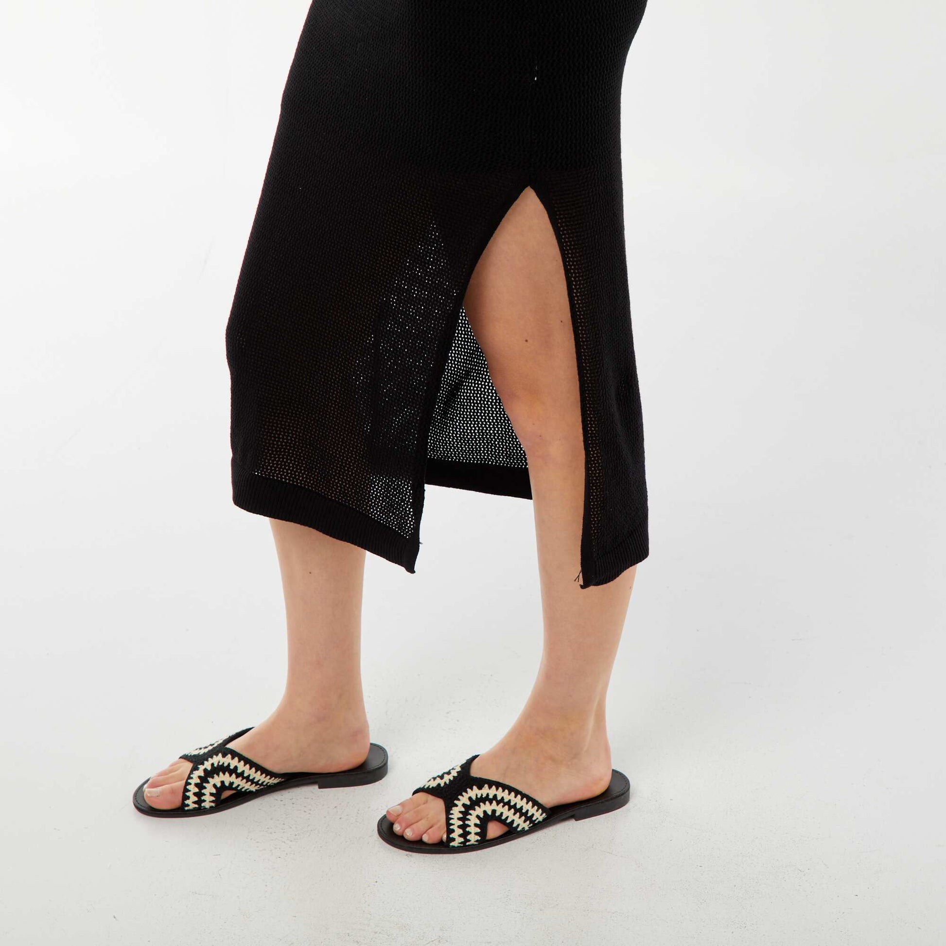 Robe longue sans manches NOIR