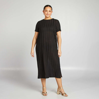 Robe midi stretch NOIR