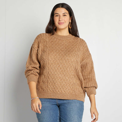 Pull en maille fantaisie BEIGE