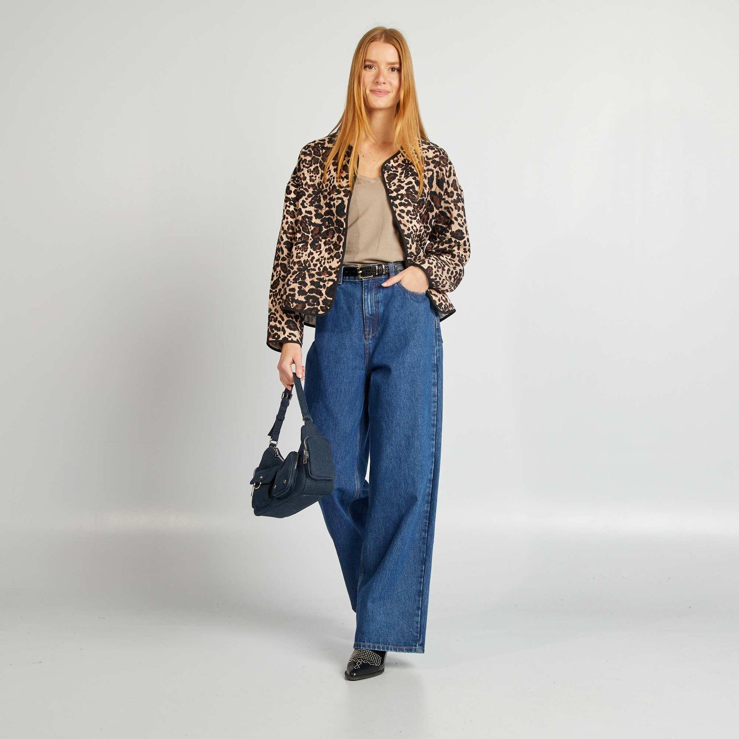 Veste matelass e imprim l opard L opard