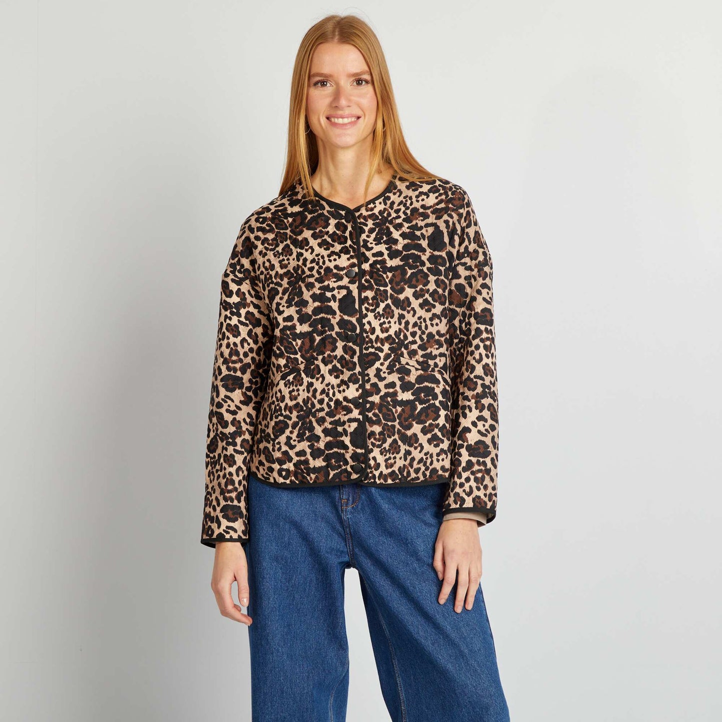 Veste matelass e imprim l opard L opard