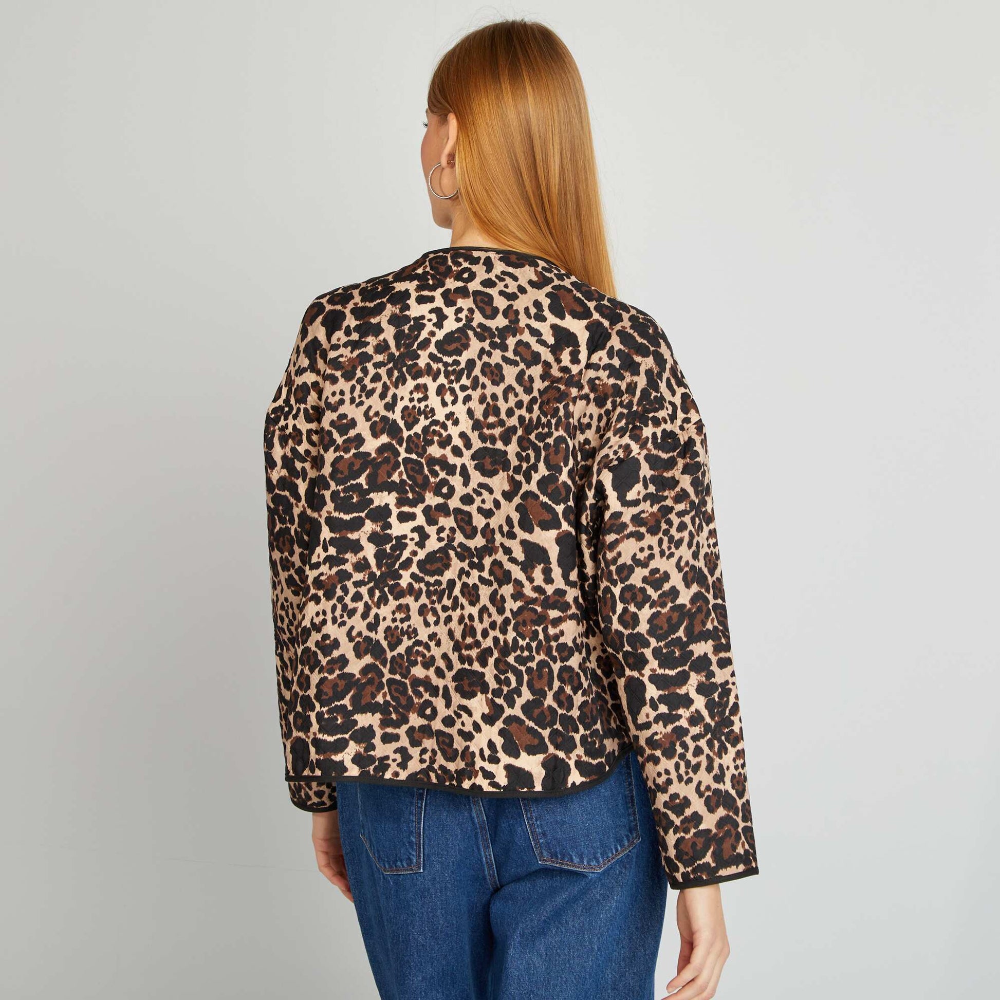 Veste matelass e imprim l opard L opard