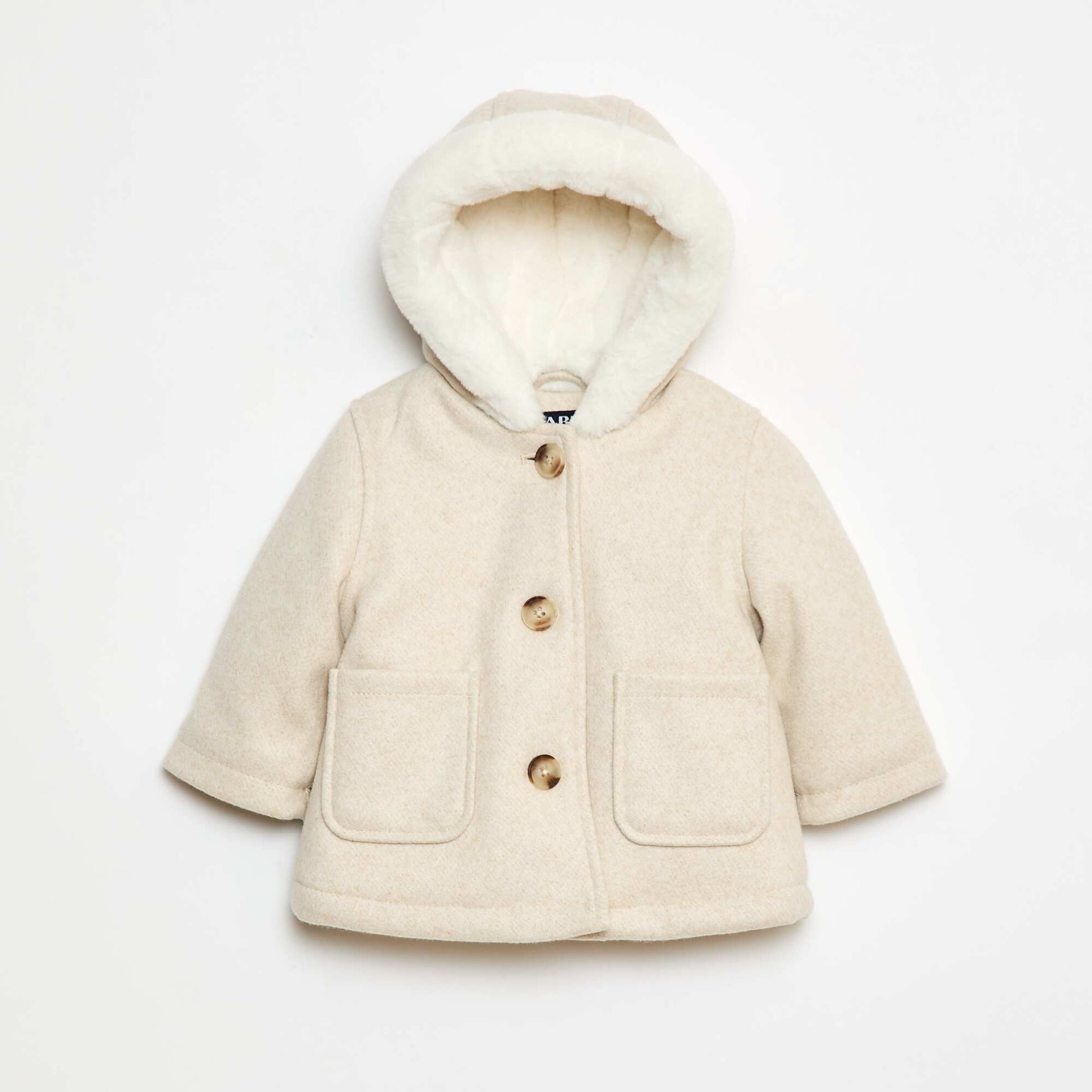 Manteau façon lainage BEIGE