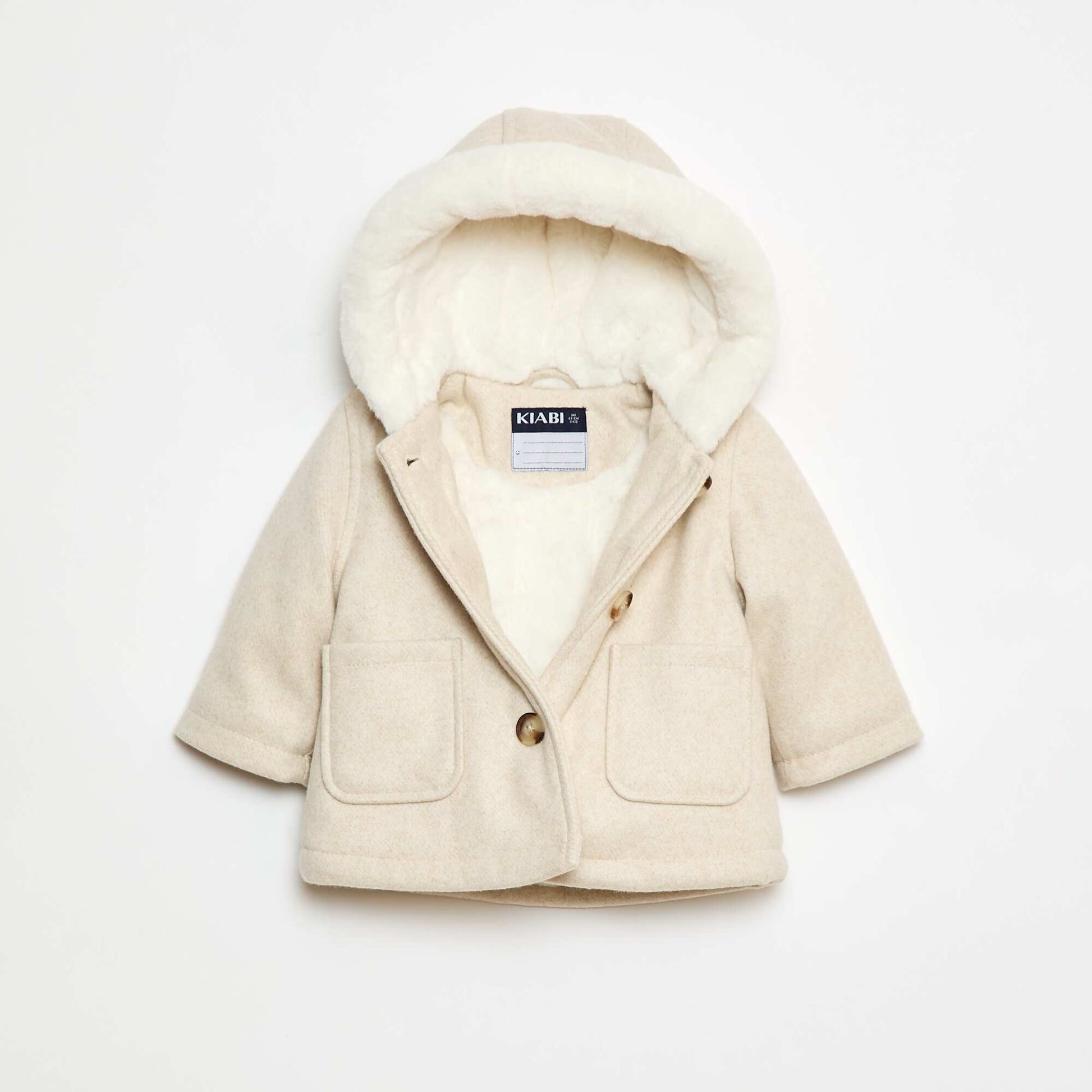 Manteau façon lainage BEIGE