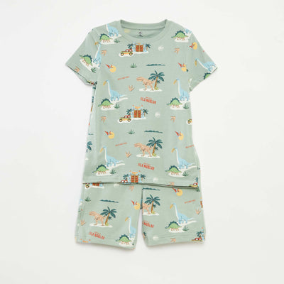 Ensemble t-shirt + short 'Jurassic World' - 2 pièces VERT