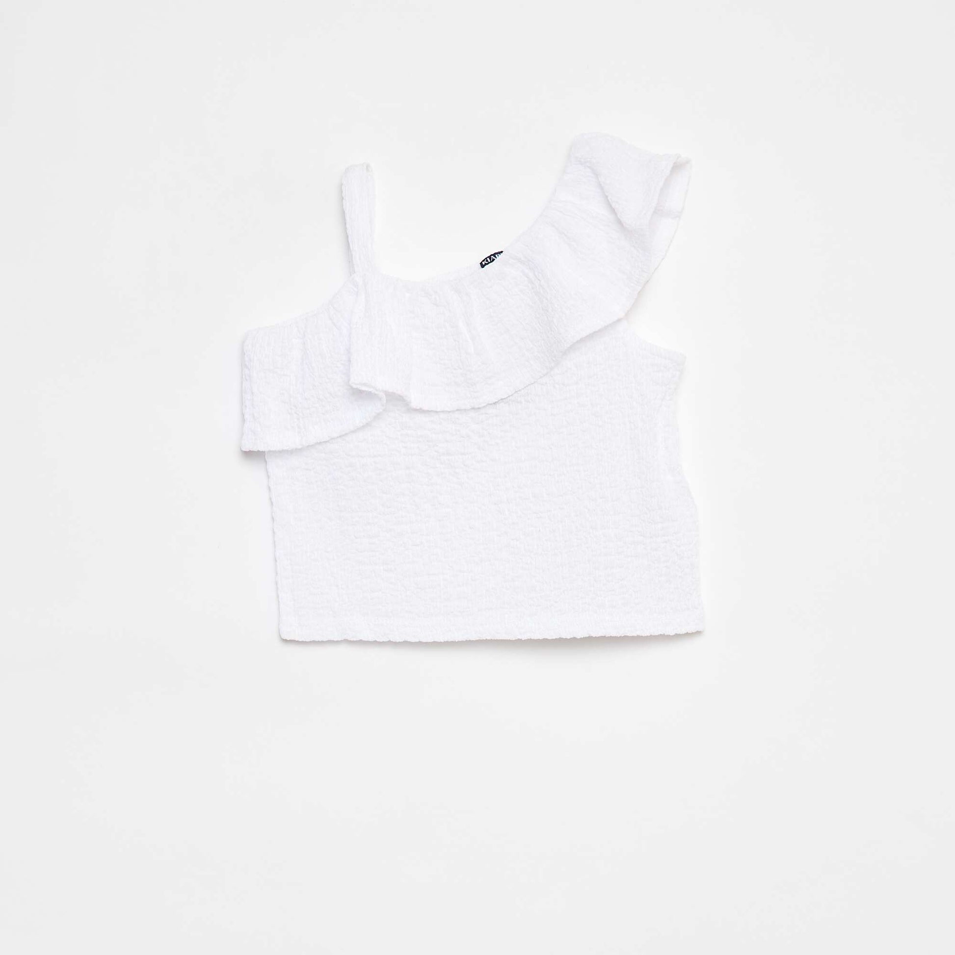 Débardeur stretch en maille gaufrée BLANC