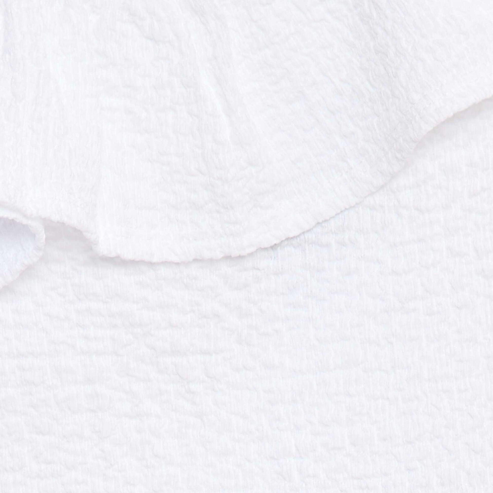 Débardeur stretch en maille gaufrée BLANC