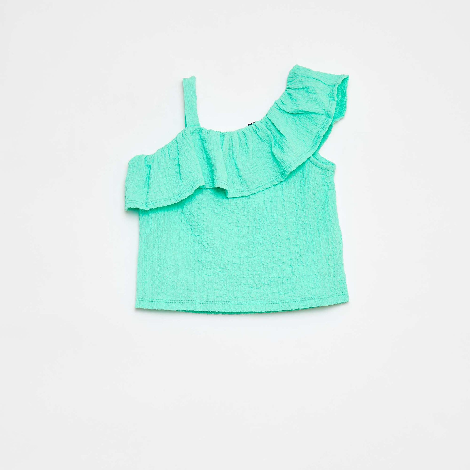 Débardeur stretch en maille gaufrée VERT