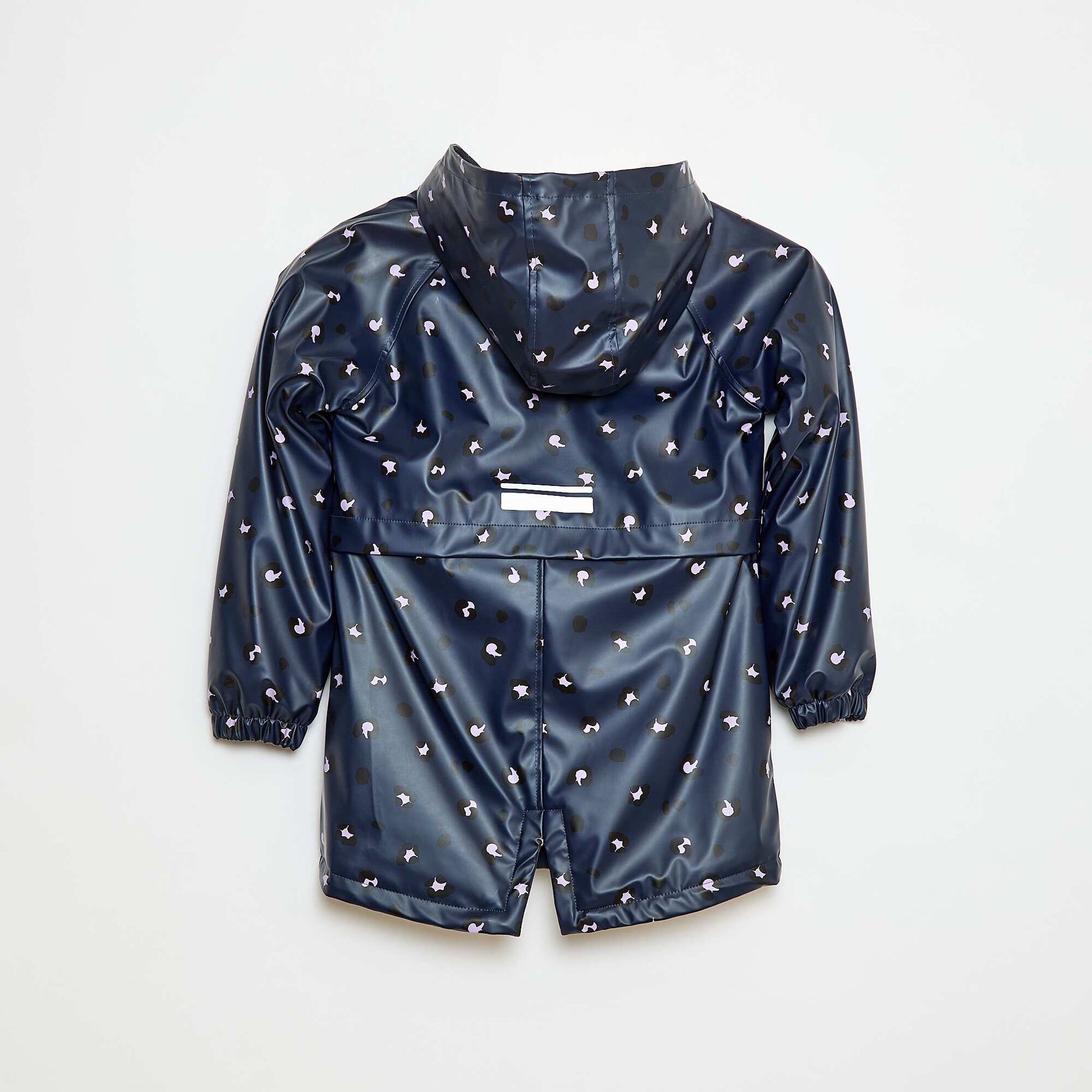 Parka déperlante à capuche entièrement doublée BLEU