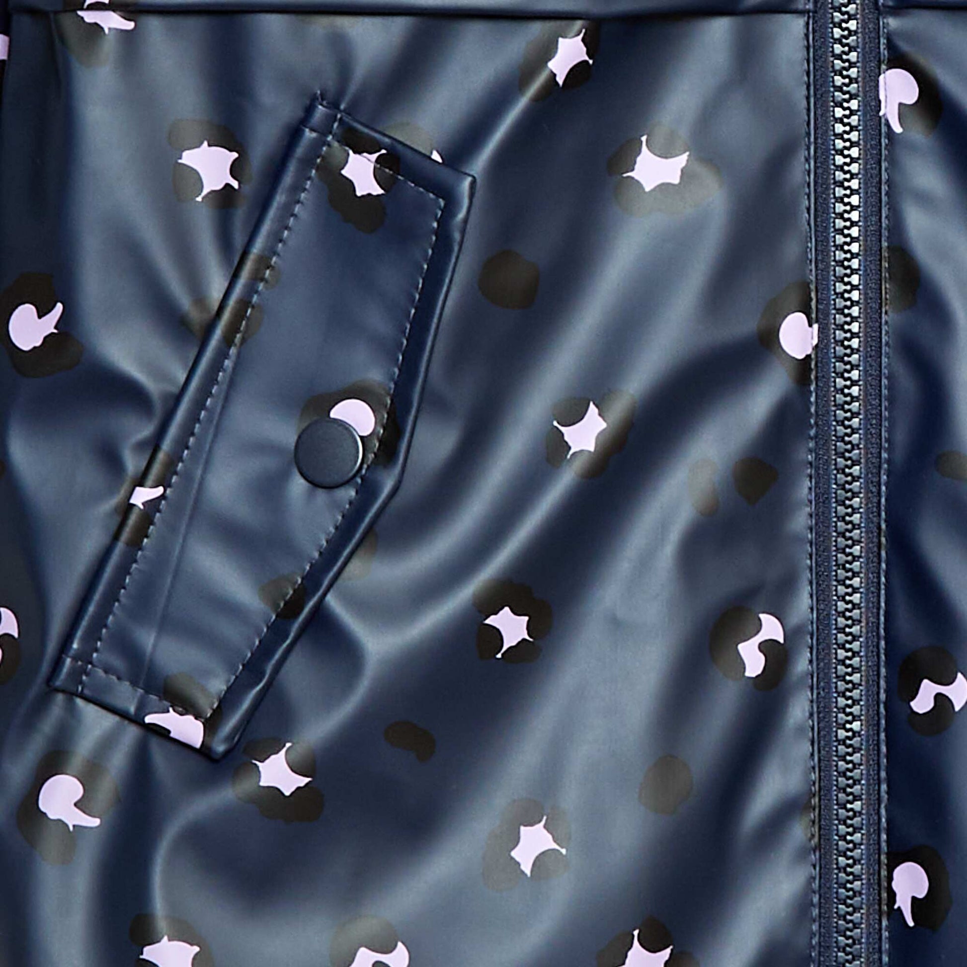 Parka déperlante à capuche entièrement doublée BLEU