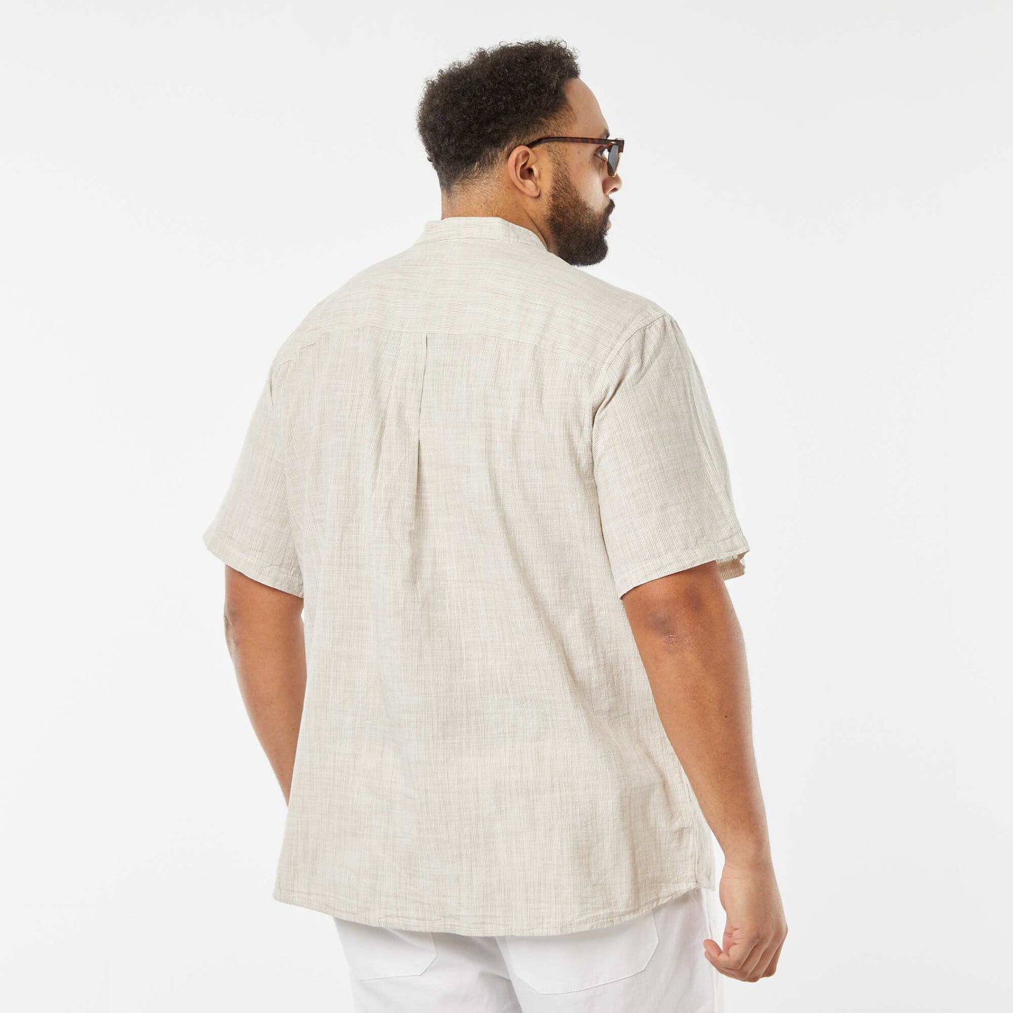 Chemise regular rayée BEIGE