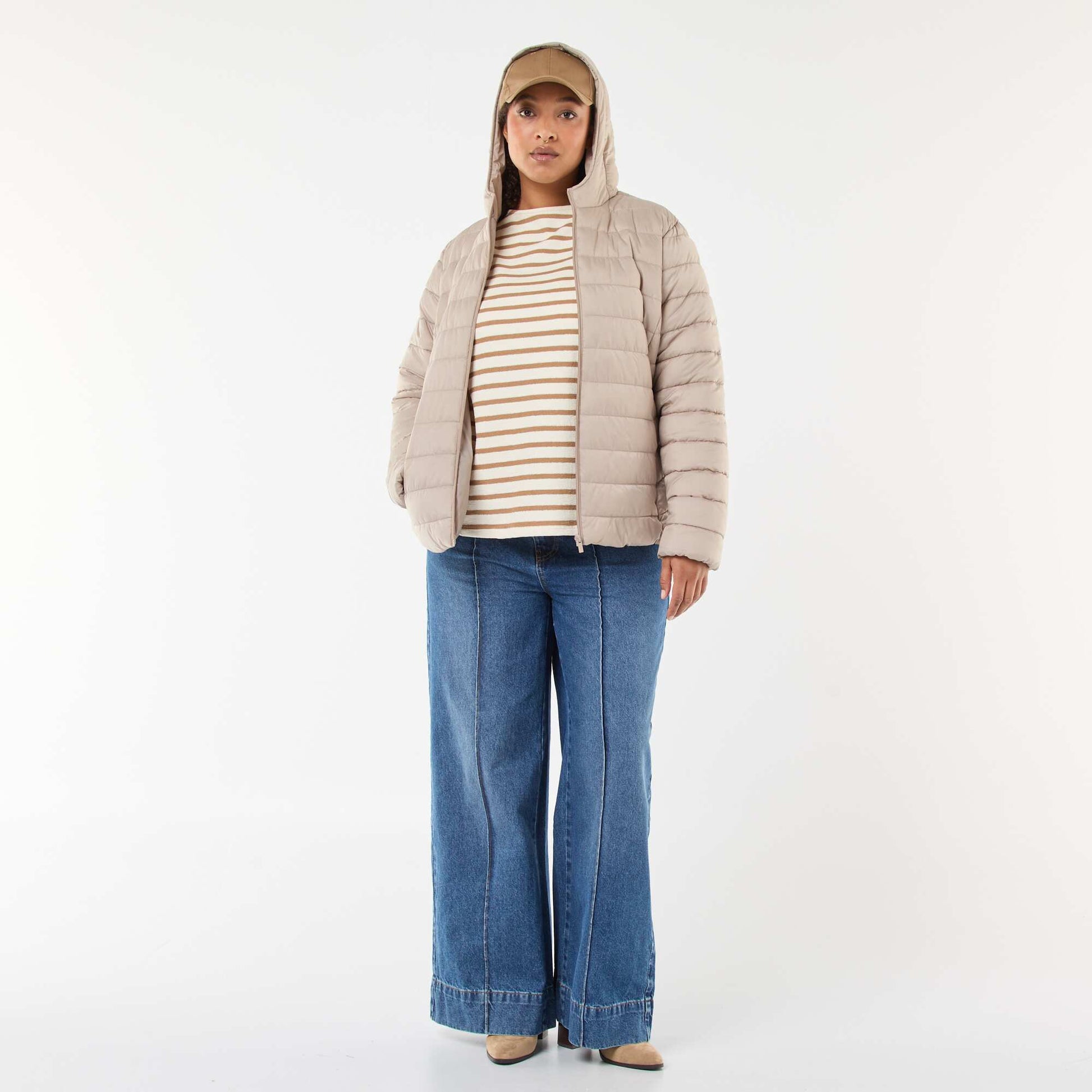 Doudoune matelassée déperlante BEIGE