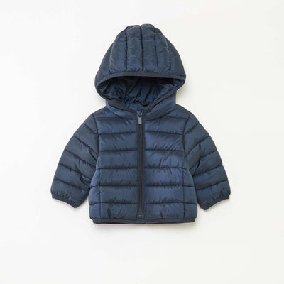 Doudoune à capuche matelassée BLEU