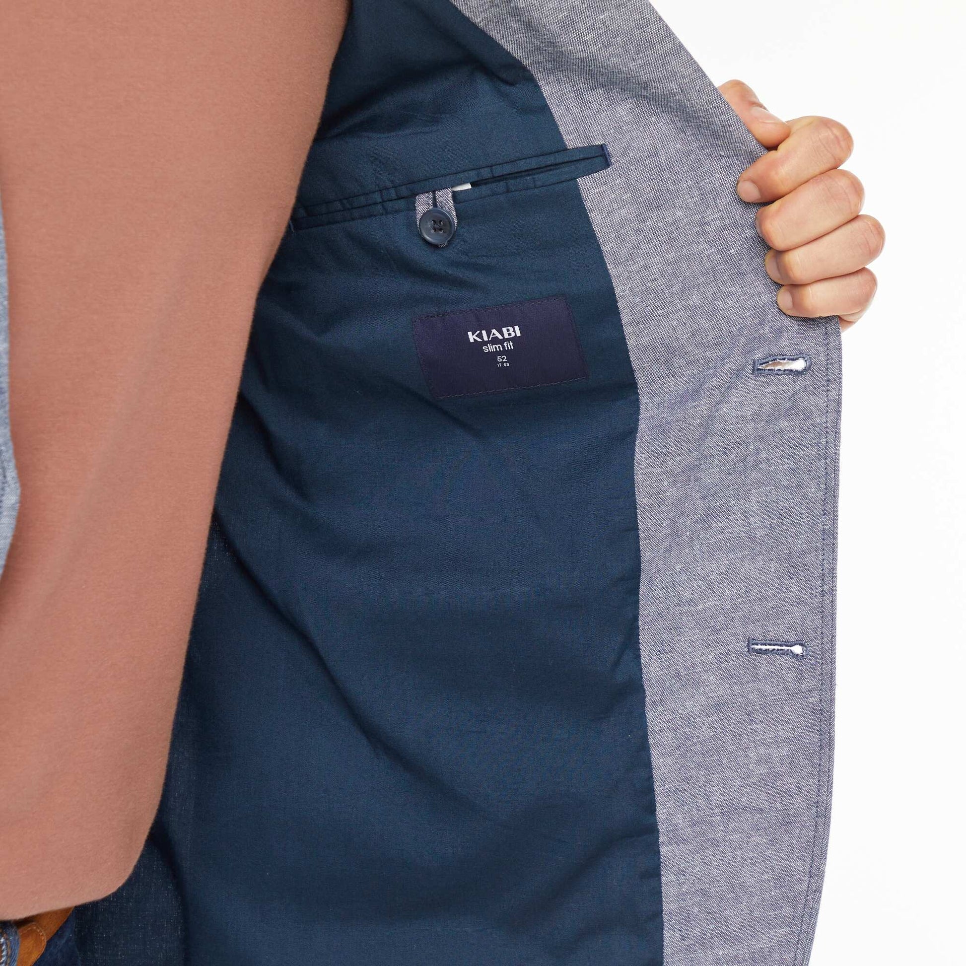 Veste en lin mélangé BLEU