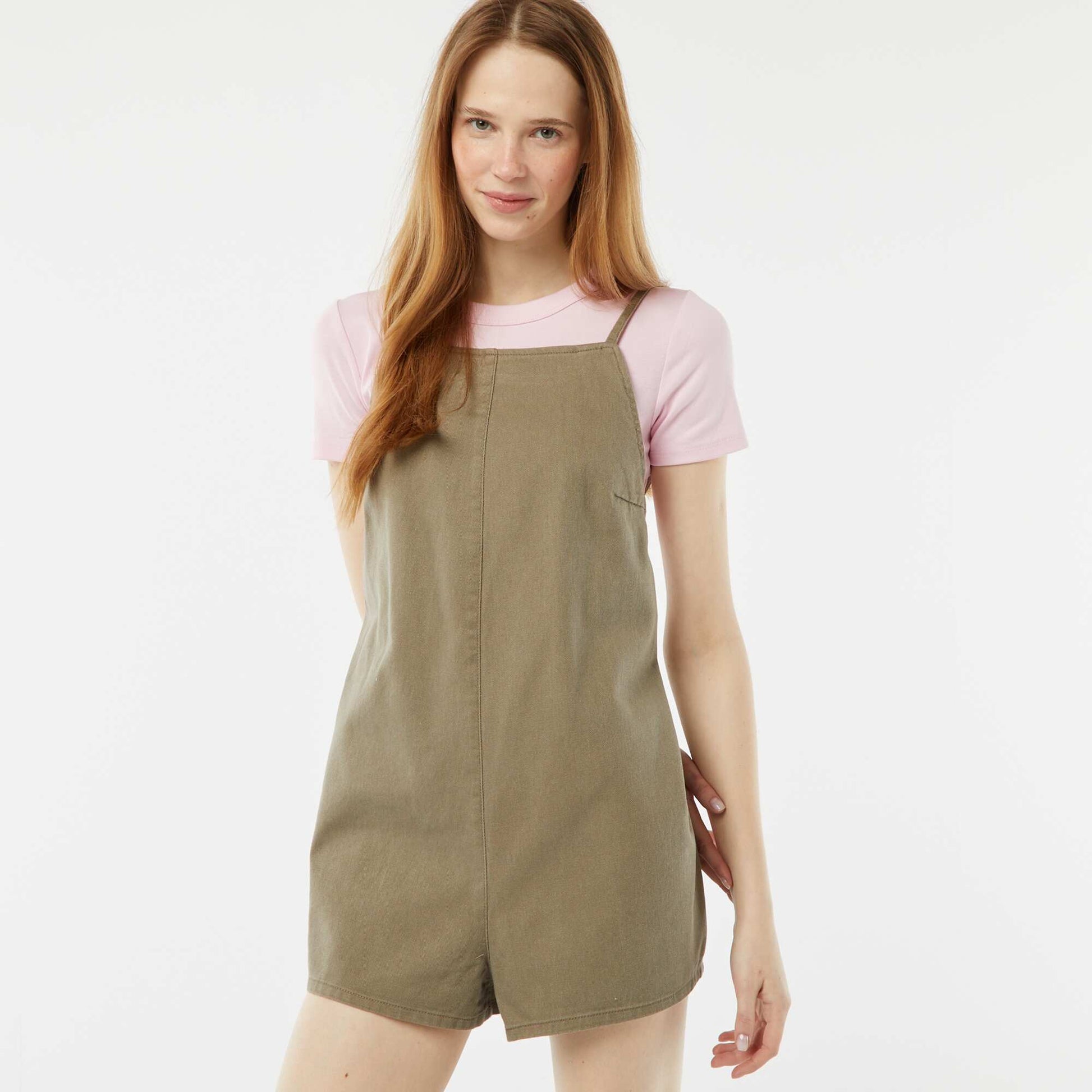 Combinaison short avec dos nu KAKI
