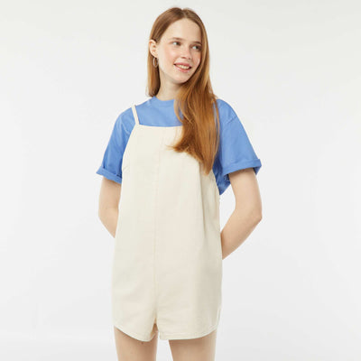 Combinaison short avec dos nu BLANC CASSé