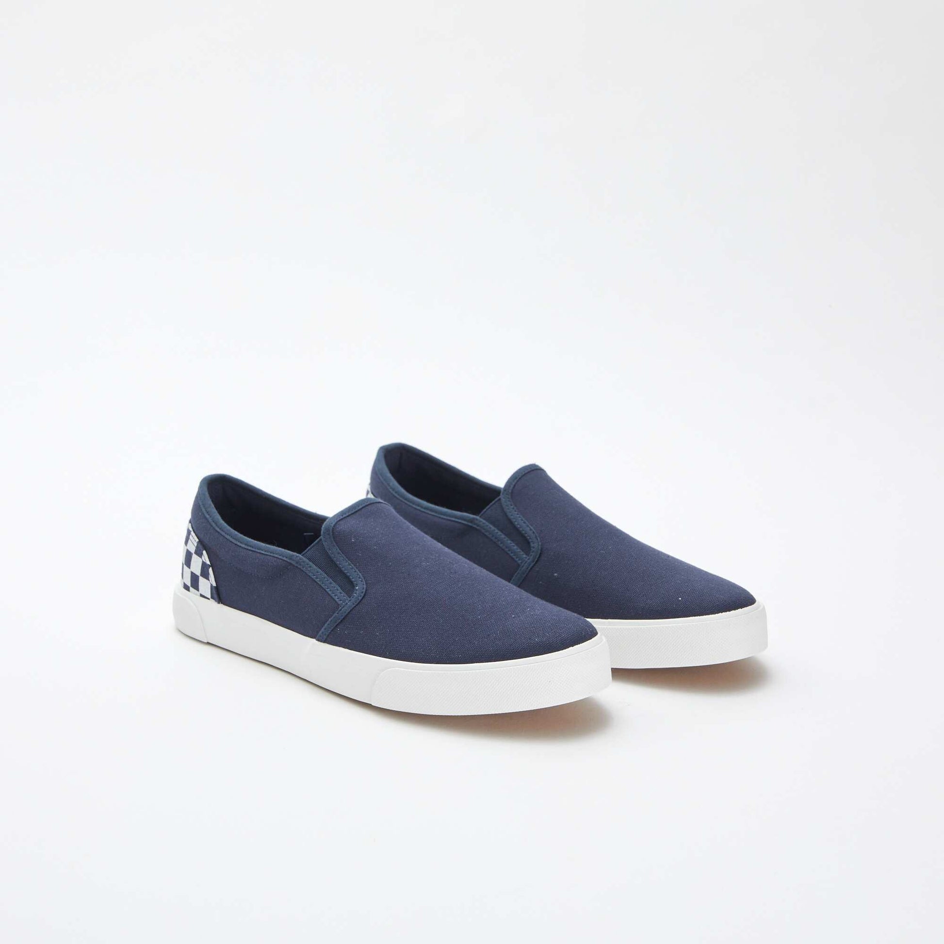 Baskets slip-on avec damier BLEU