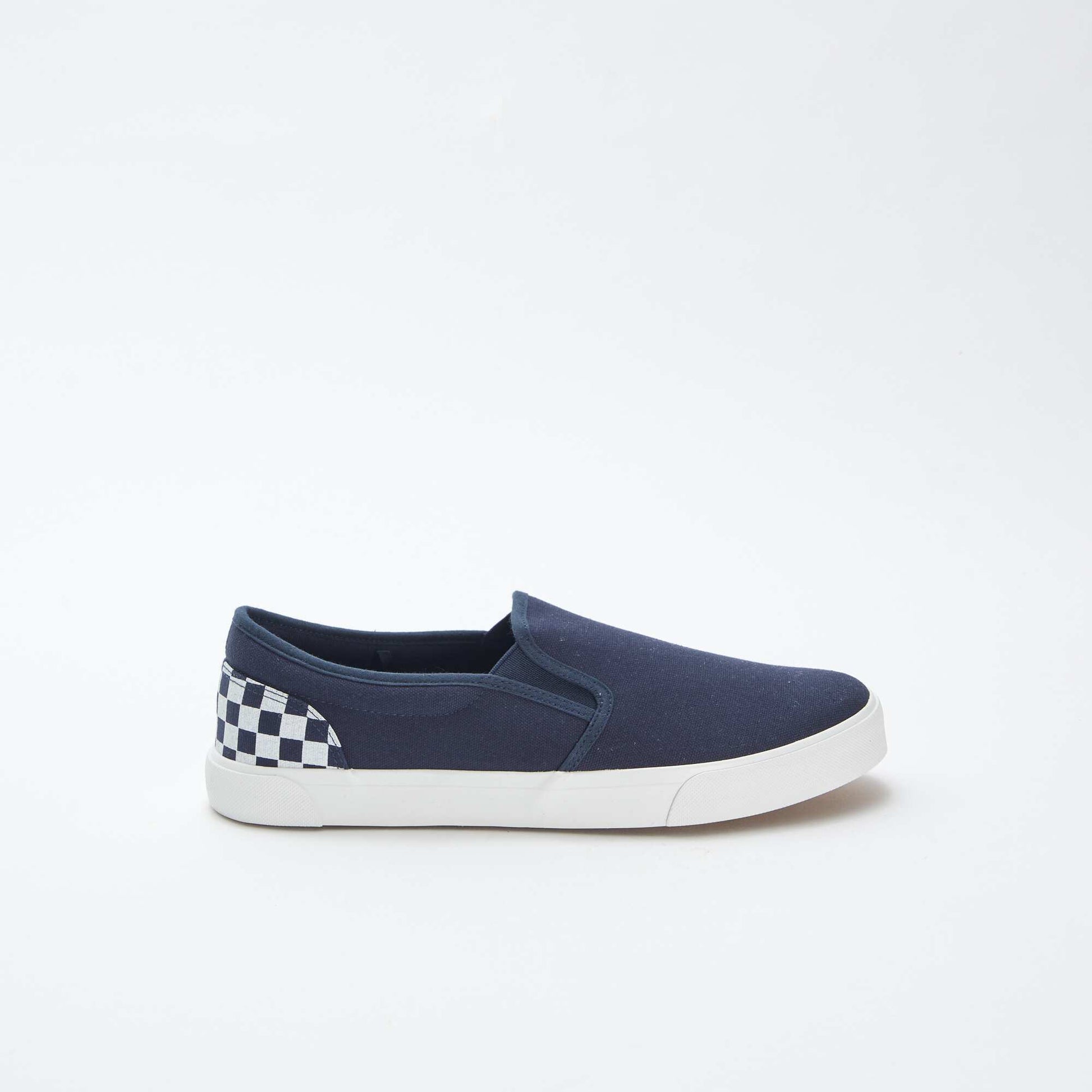 Baskets slip-on avec damier BLEU