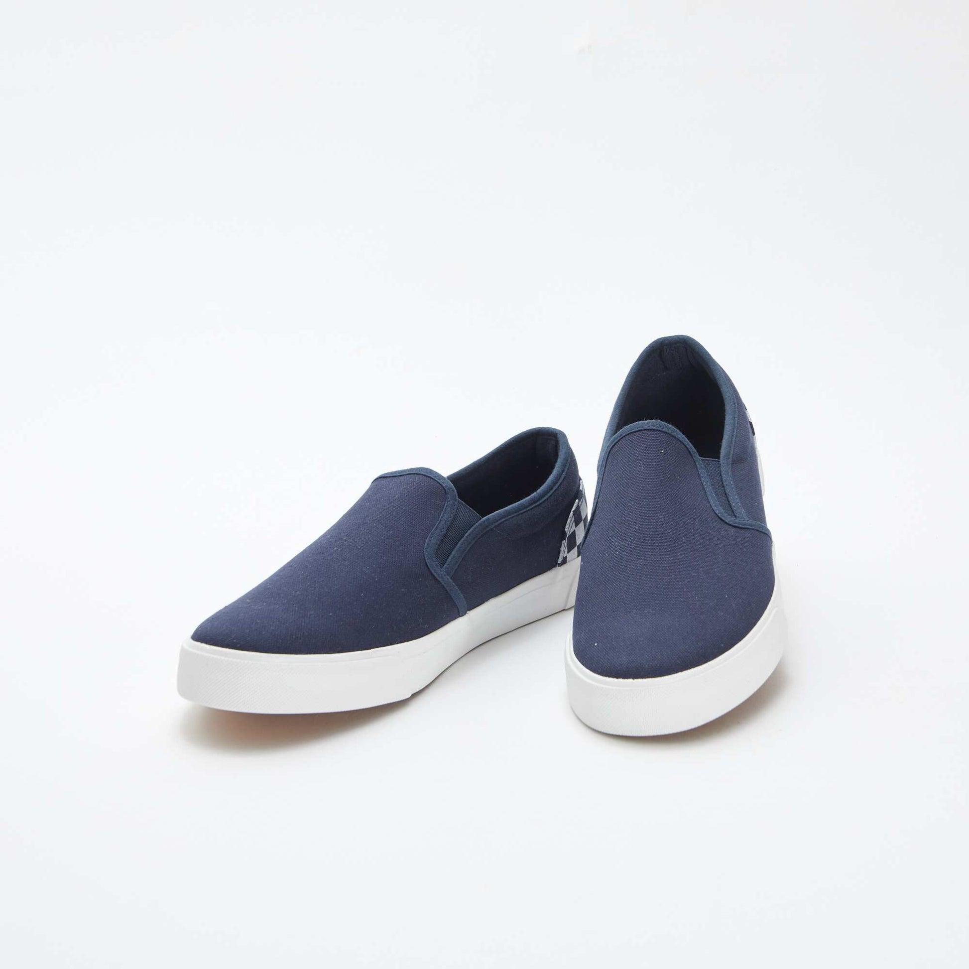 Baskets slip-on avec damier BLEU