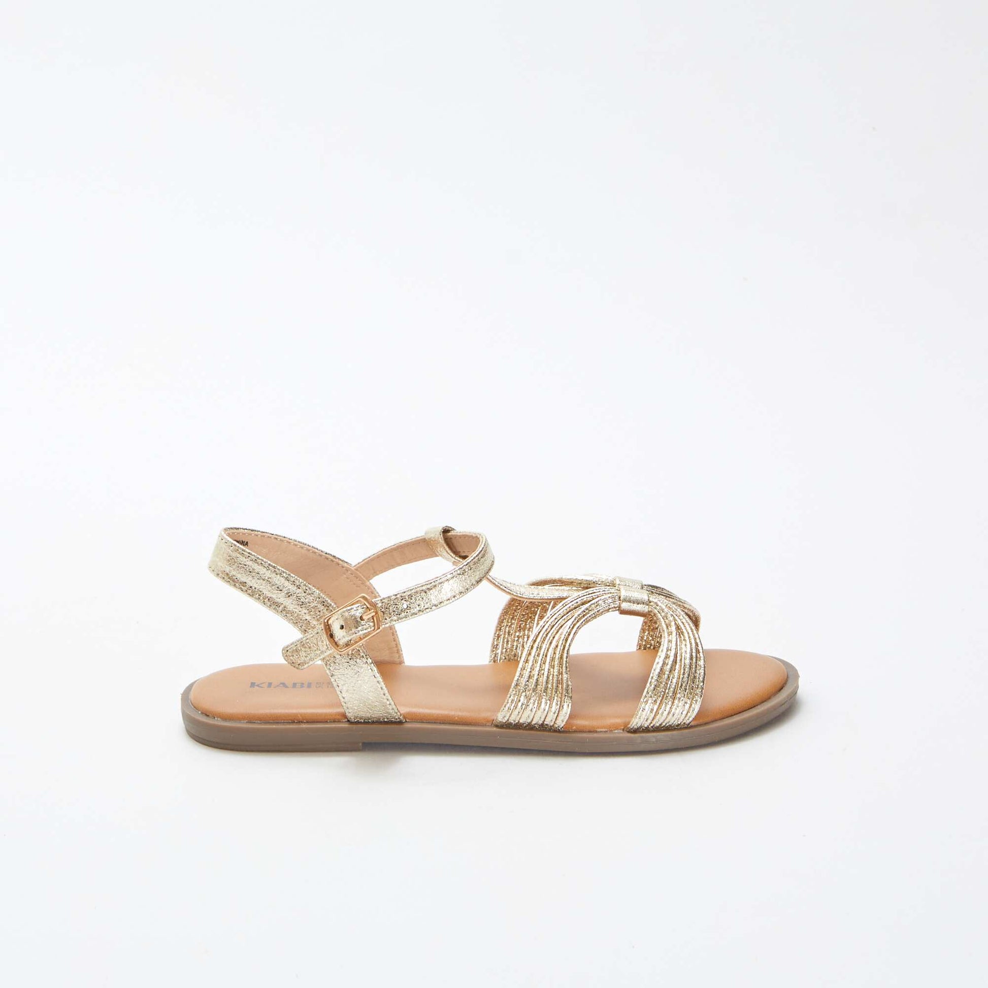 Sandales à multiples brides argentées BEIGE