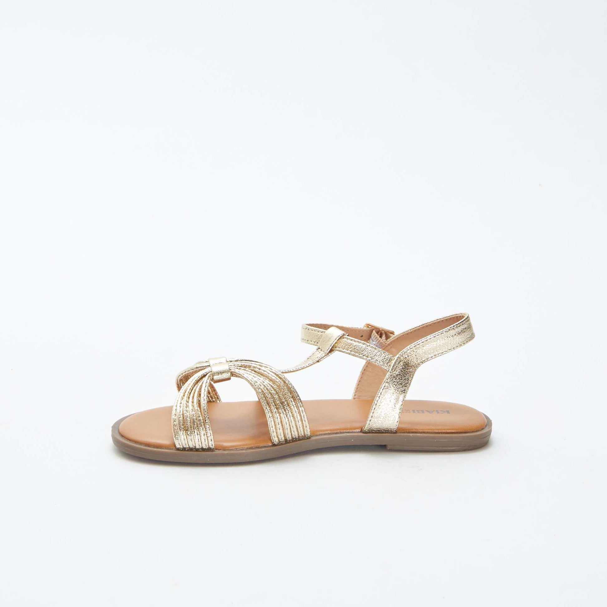 Sandales à multiples brides argentées BEIGE