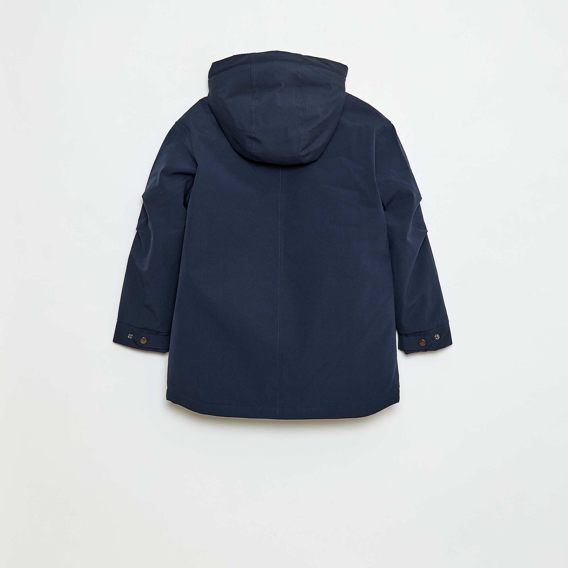 Parka à capuche avec doublure effet moutonnée BLEU