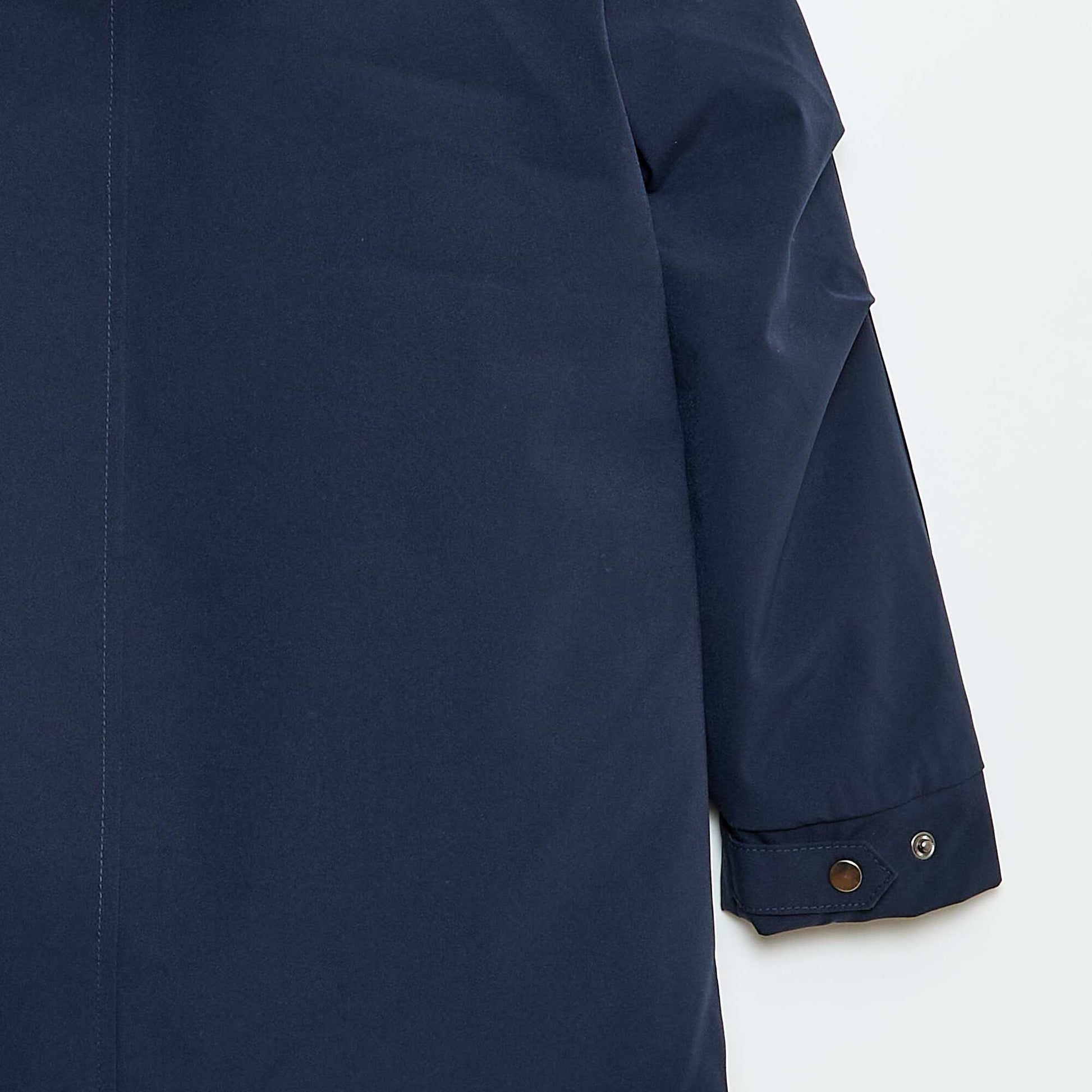 Parka à capuche avec doublure effet moutonnée BLEU
