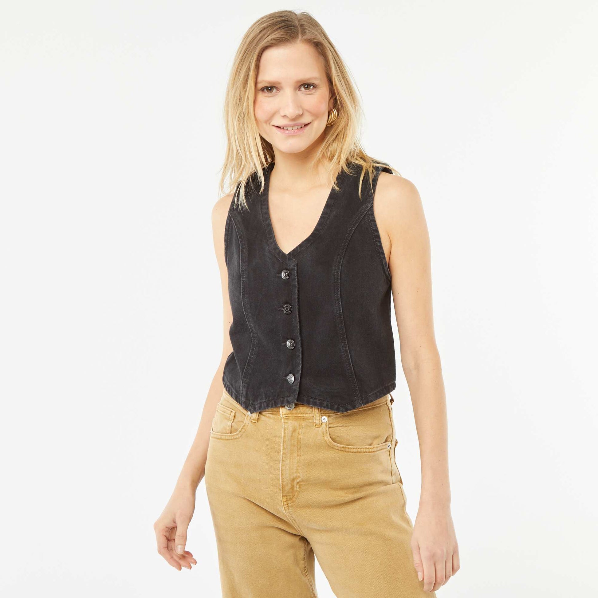 Veste de costume en jean GRIS