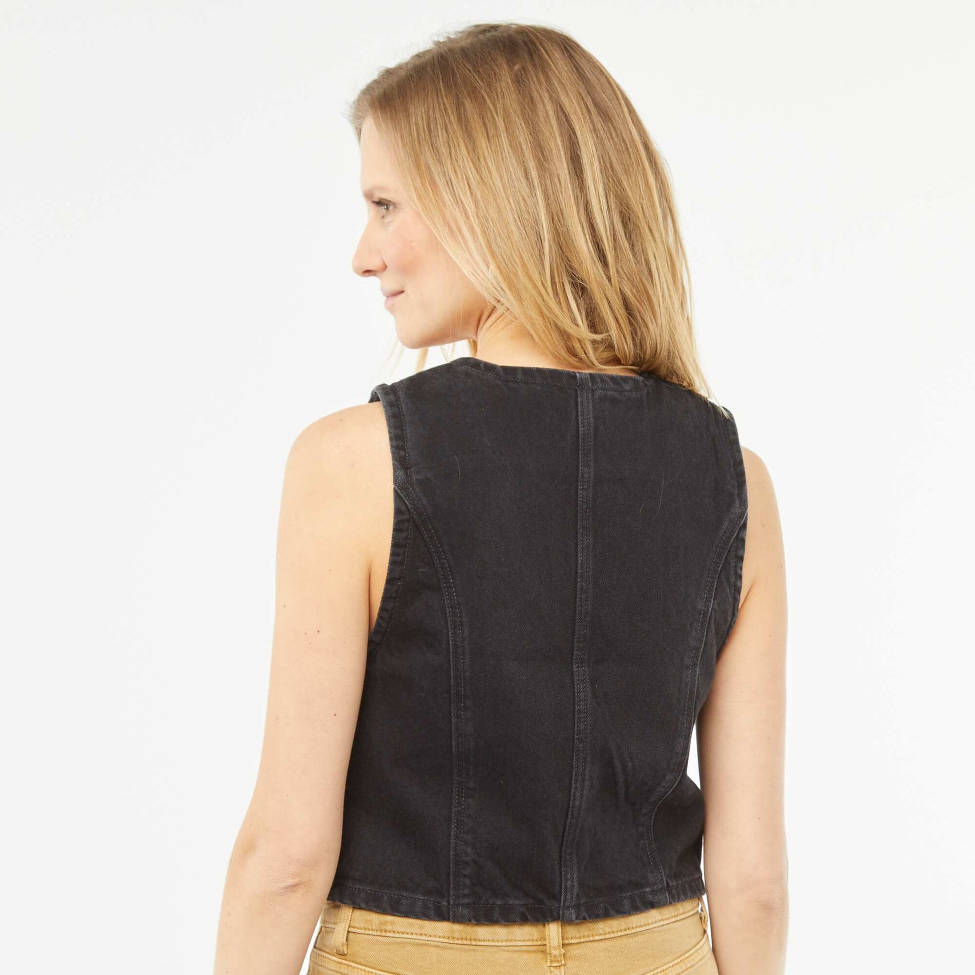 Veste de costume en jean GRIS