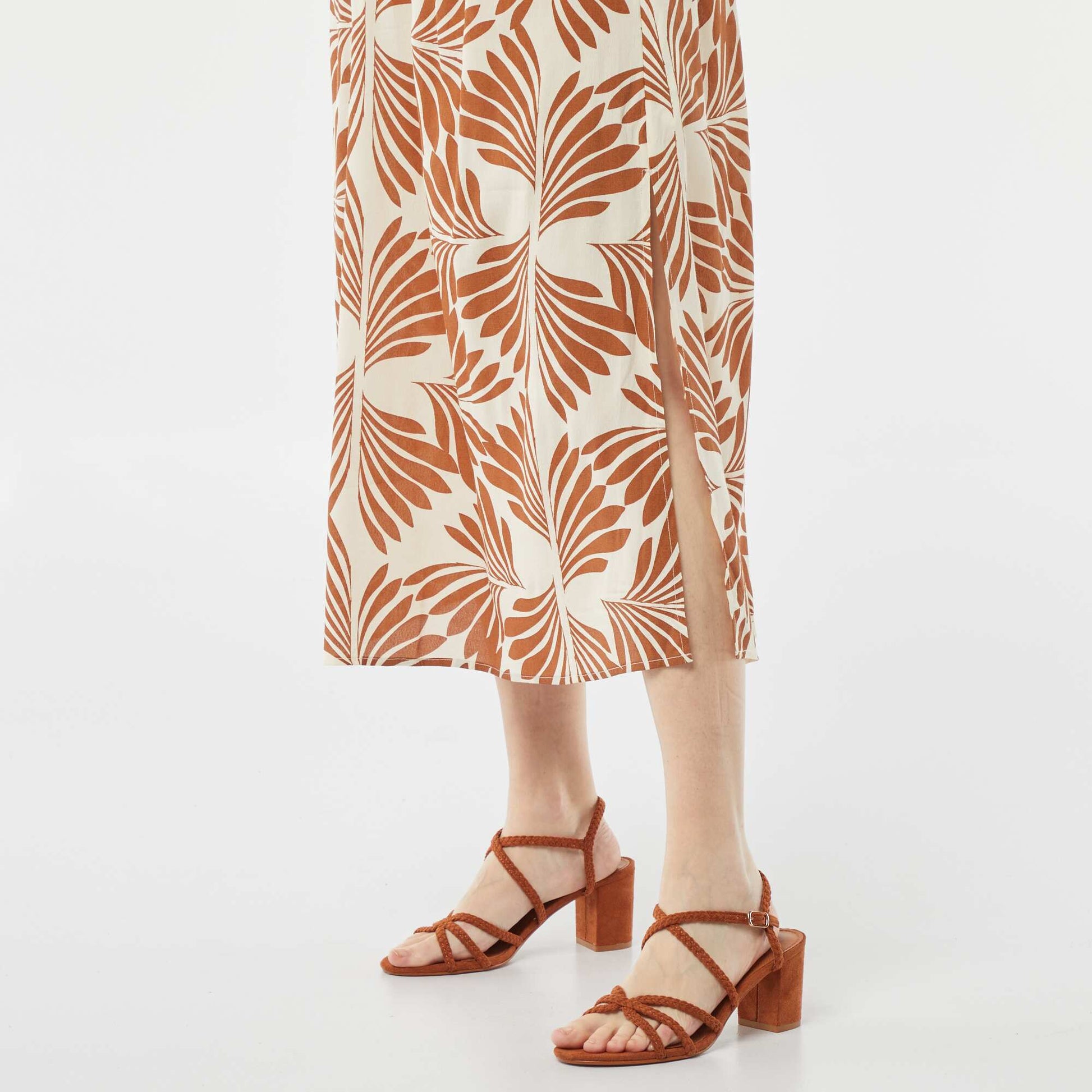 Robe légère de maternité MARRON