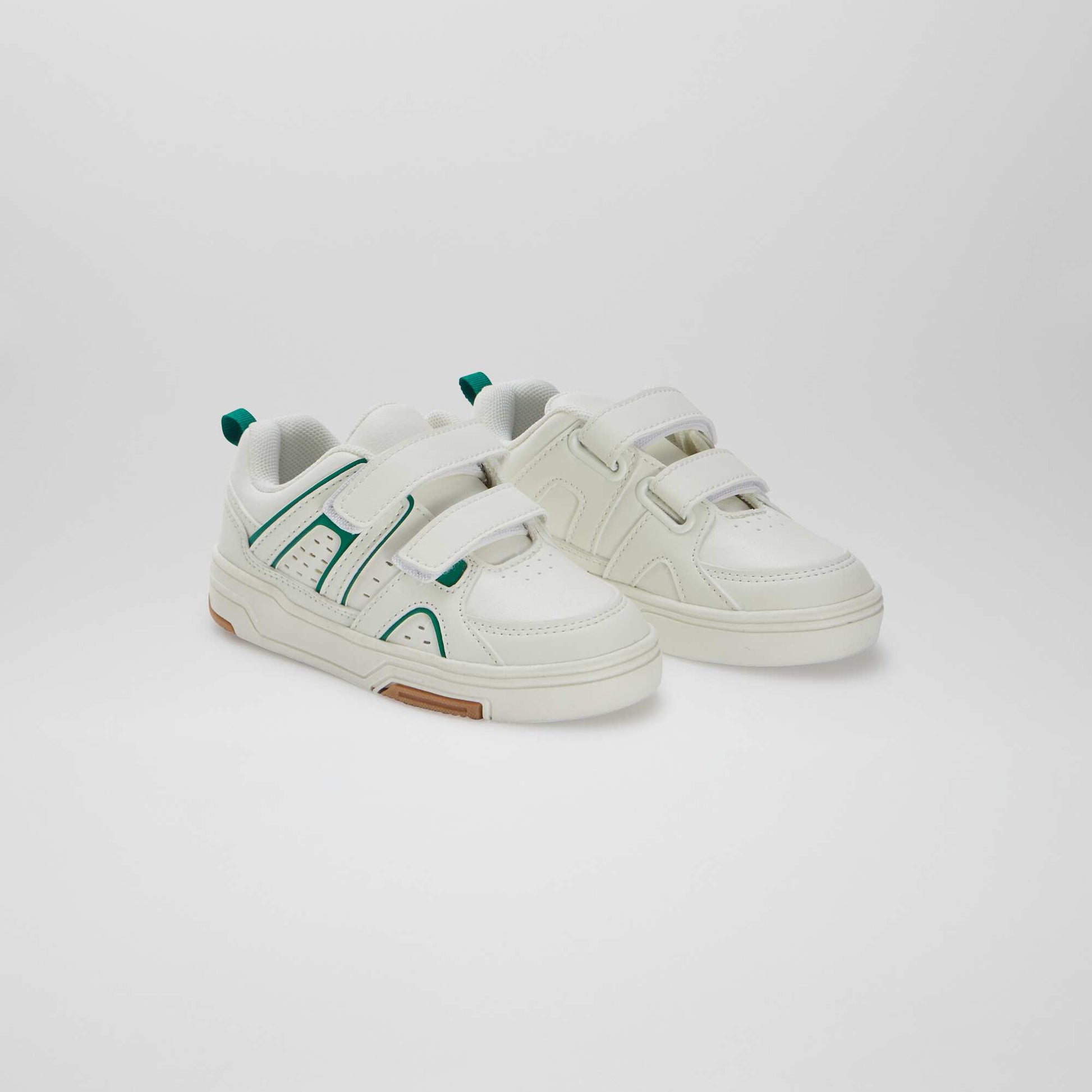 Baskets à scratchs esprit sportif BLANC