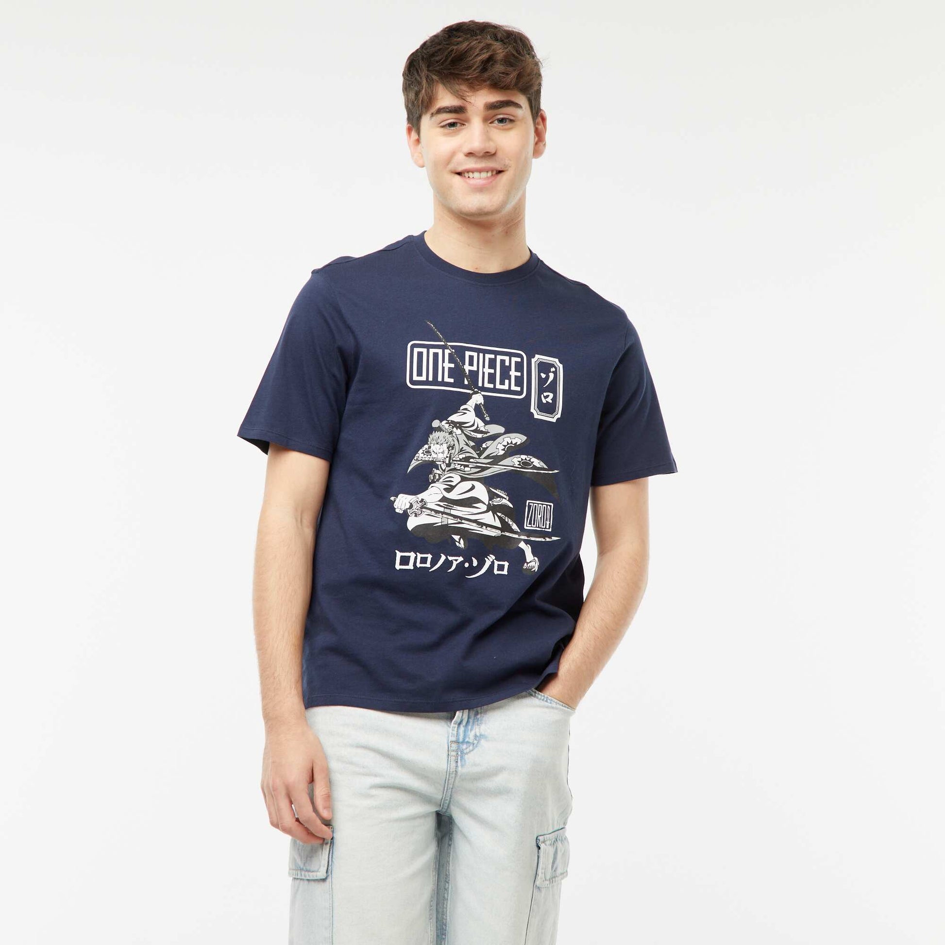 Tee-shirt imprimé 'One Piece' BLEU MARINE