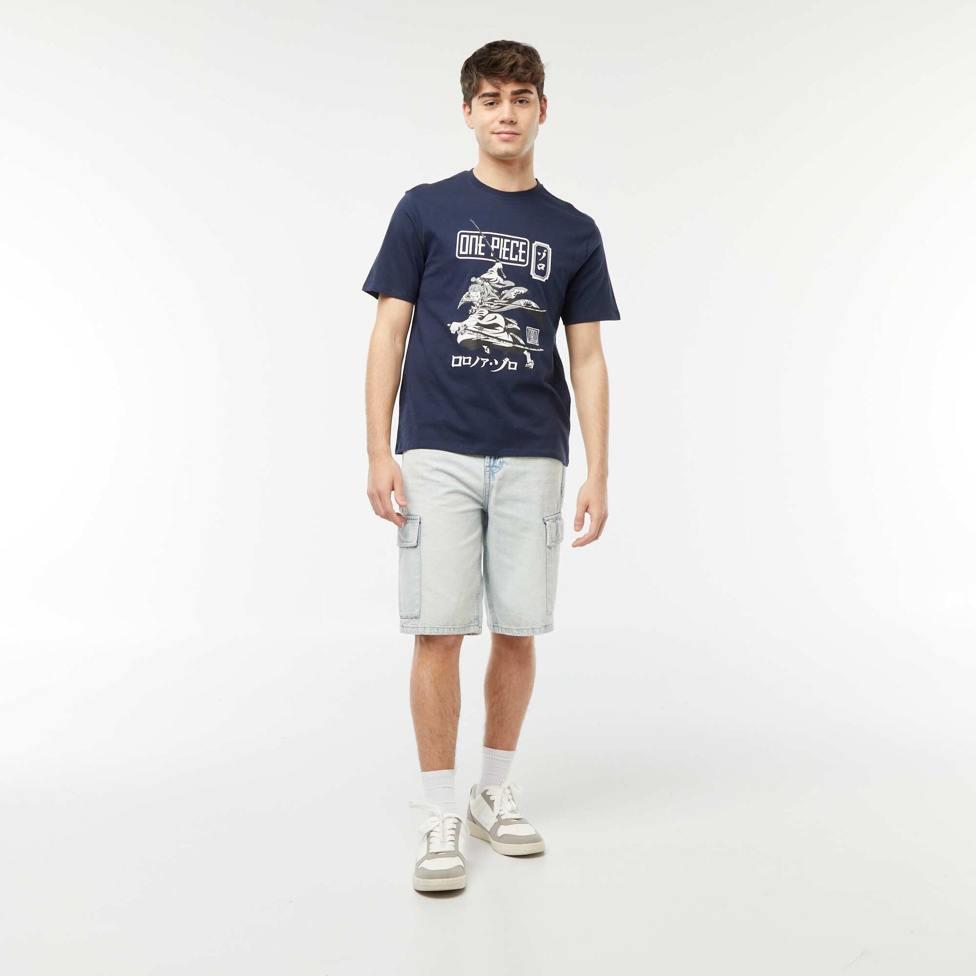 Tee-shirt imprimé 'One Piece' BLEU MARINE