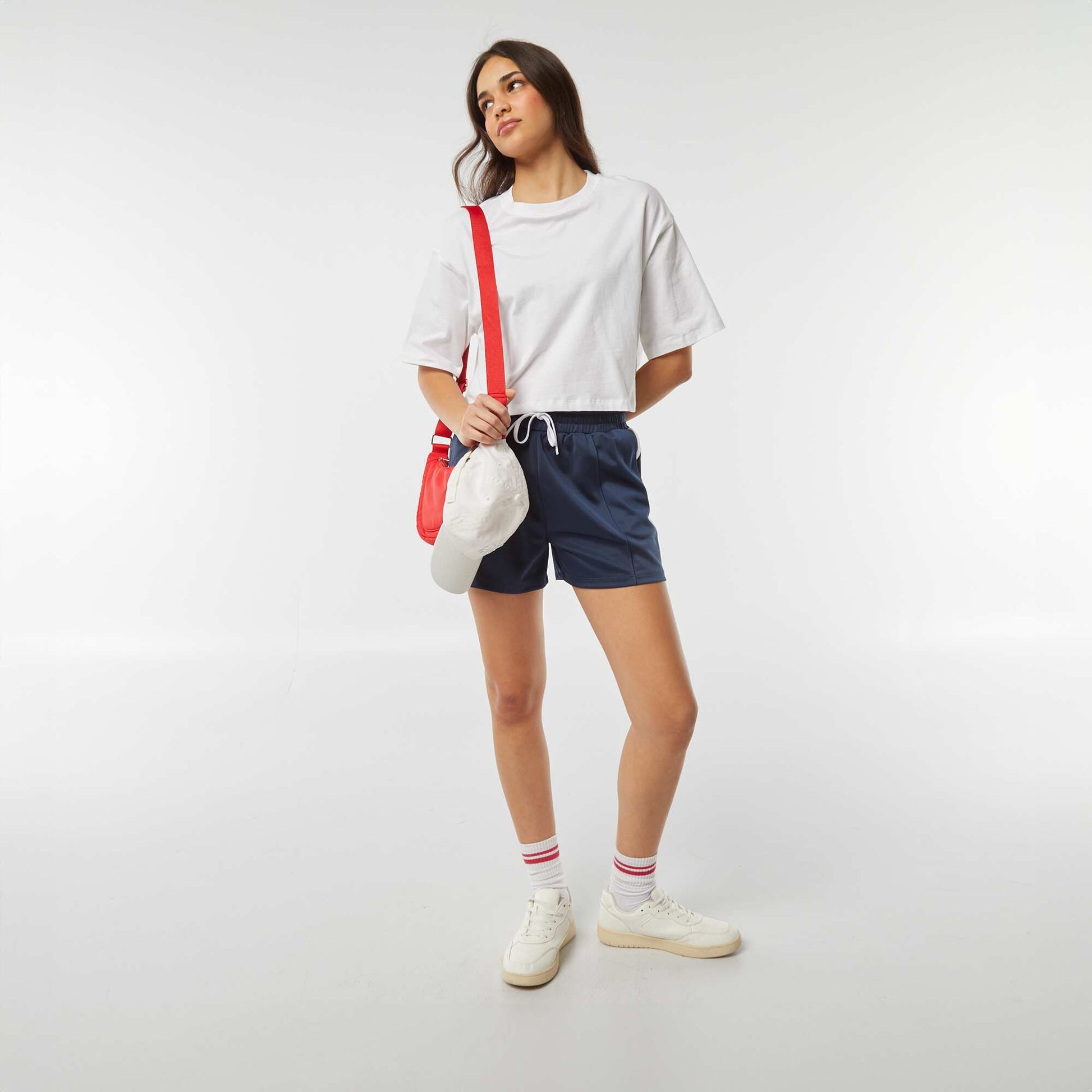 Short de sport uni BLEU