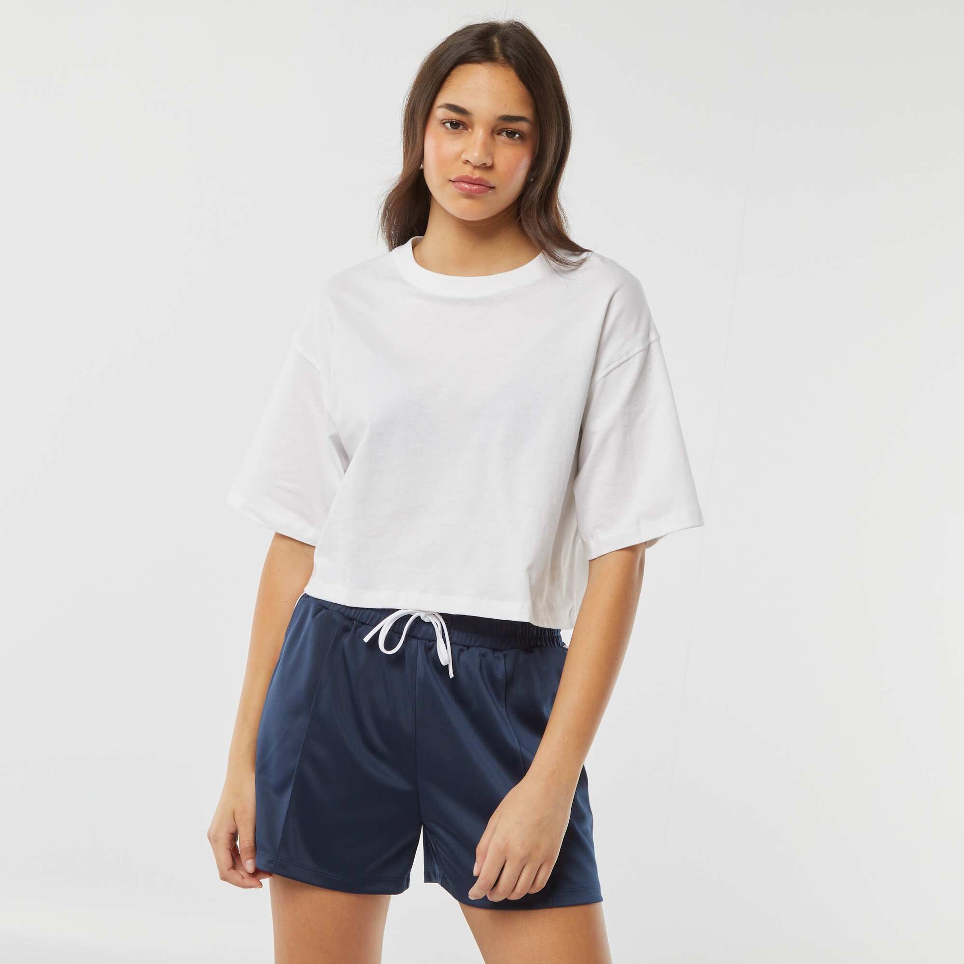 Short de sport uni BLEU
