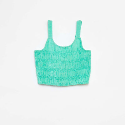 Top cropped à bretelles VERT