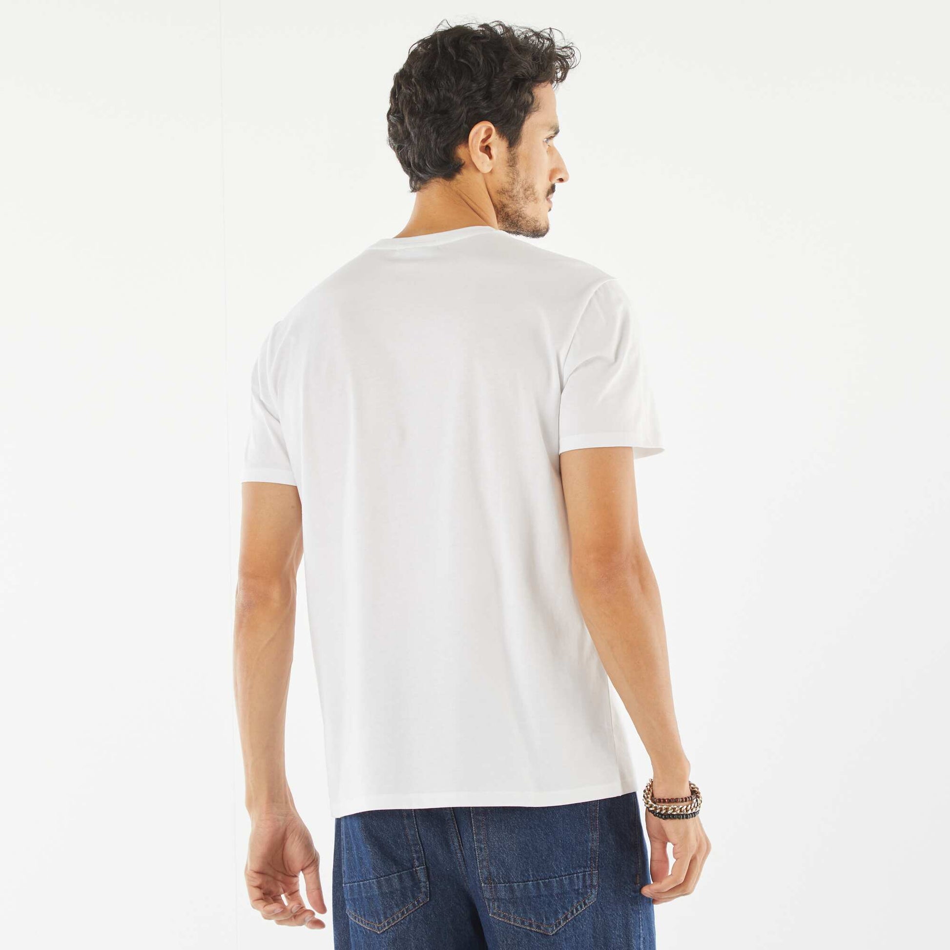 T-shirt 'Jaws' 'les dents de la mer' manches courtes BLANC