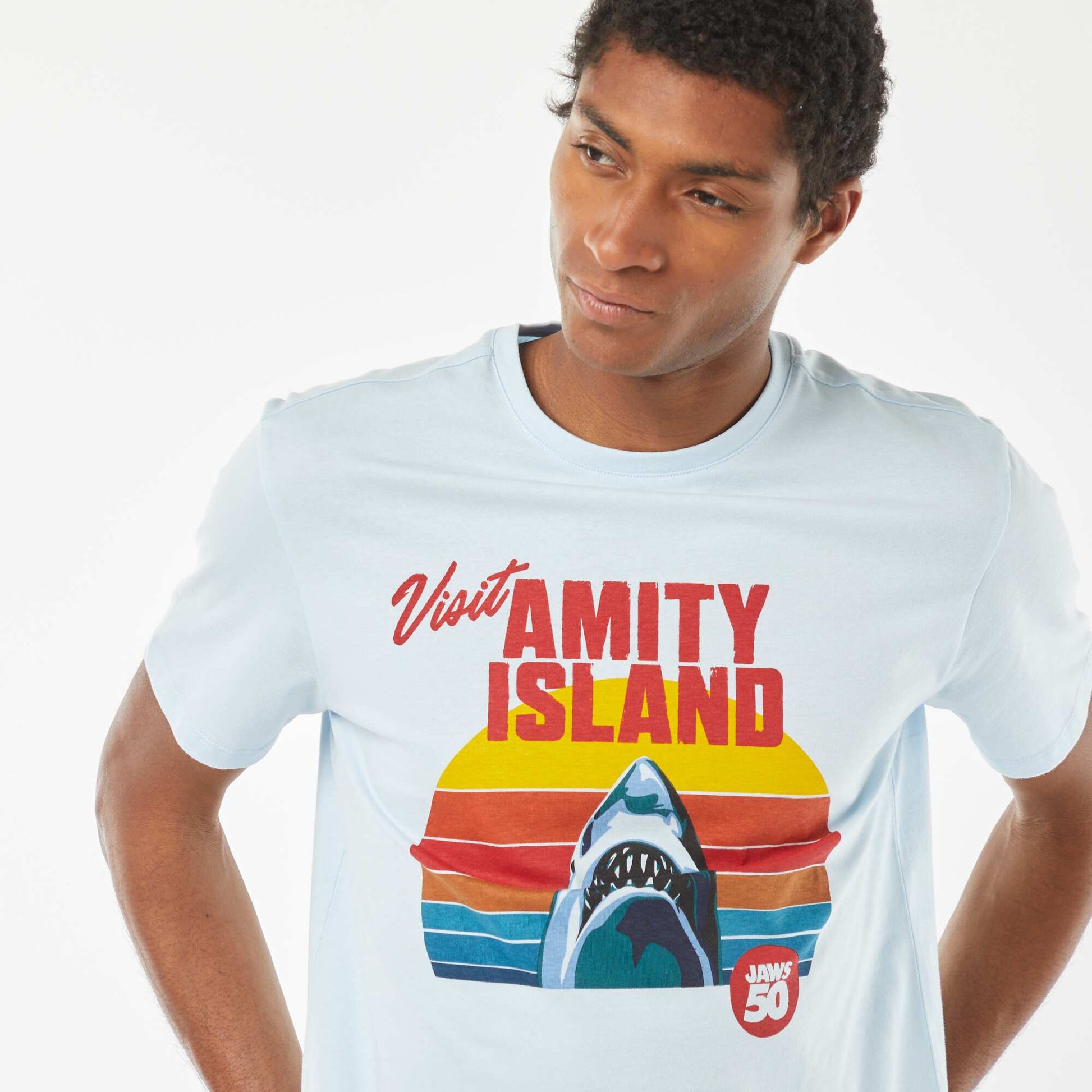 Tee-shirt imprimé 'Jaws' BLEU