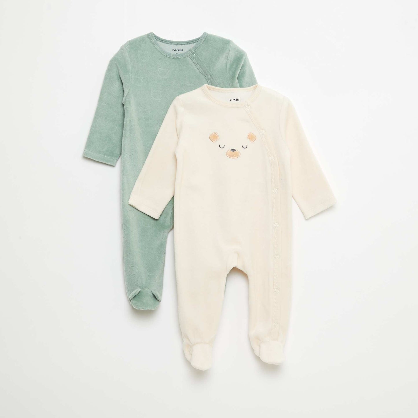 Lot de 2 dors-bien en velours VERT