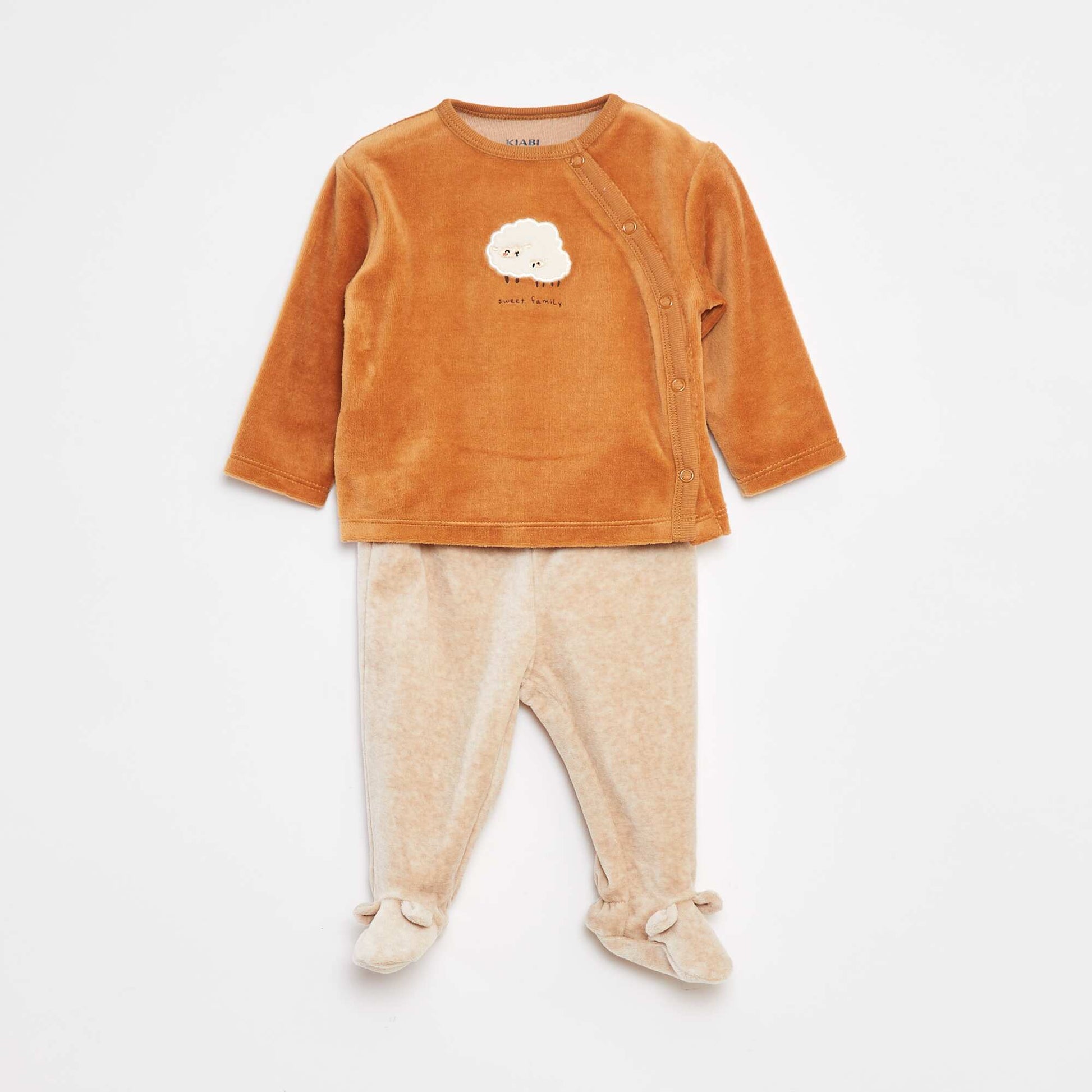 Pyjama en velours - 2 pièces ORANGE