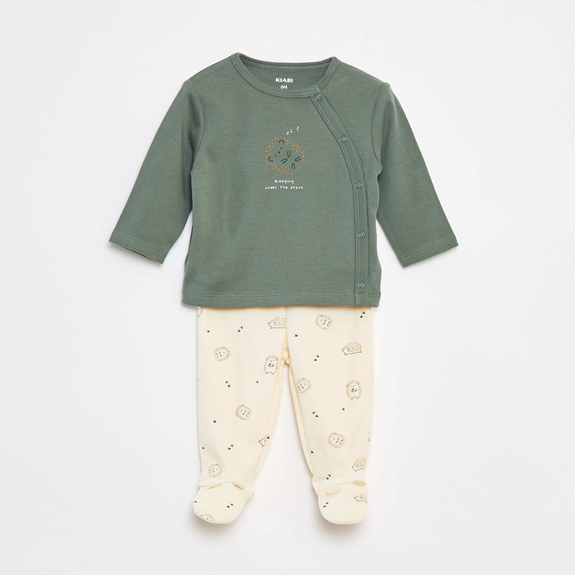 Ensemble pyjama en coton - 2 pièces BLANC