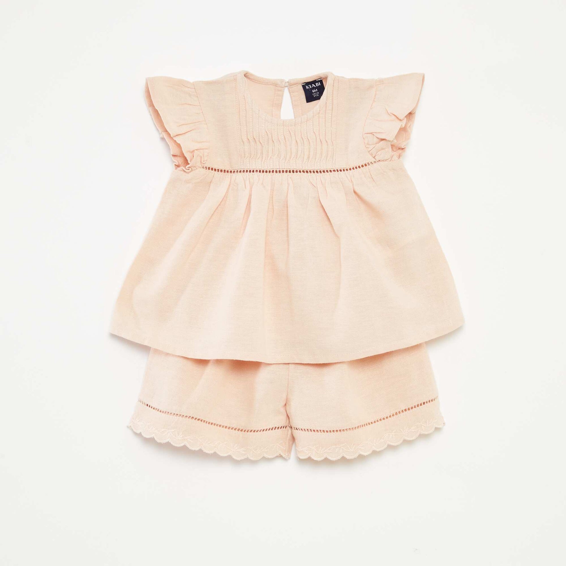 Ensemble t-shirt sans manches + short - 2 pièces BEIGE