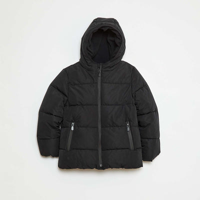 Doudoune chaude à capuche NOIR