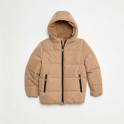 Doudoune chaude à capuche BEIGE