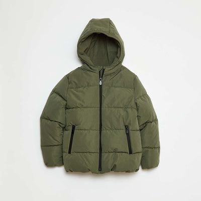 Doudoune chaude à capuche VERT
