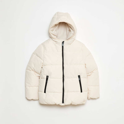 Doudoune chaude à capuche BLANC