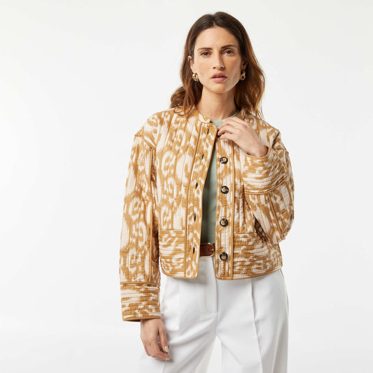 Veste matelassée imprimée BEIGE